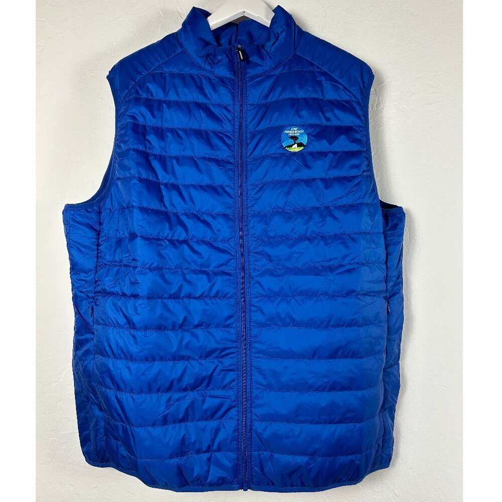 New Core 365 Mens XL Prevail Puffer Vest Blue Outerwear AT&T Pebble Beach Golf